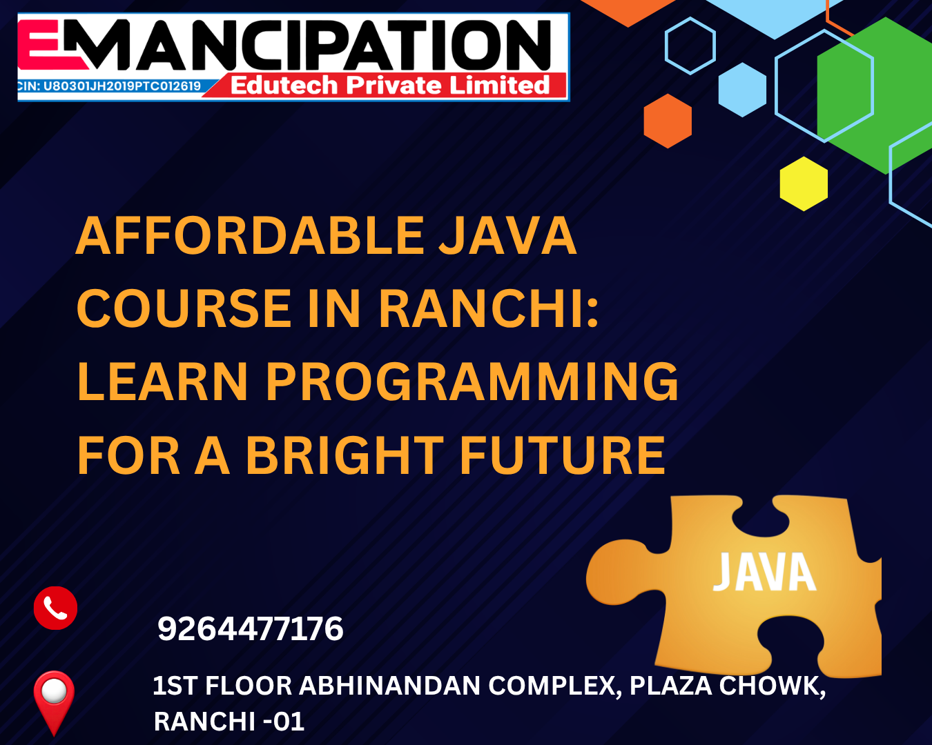 Affordable Java Course in Ranchi: Learn Programming for a Bright Future - Emancipation Edutech Pvt Ltd